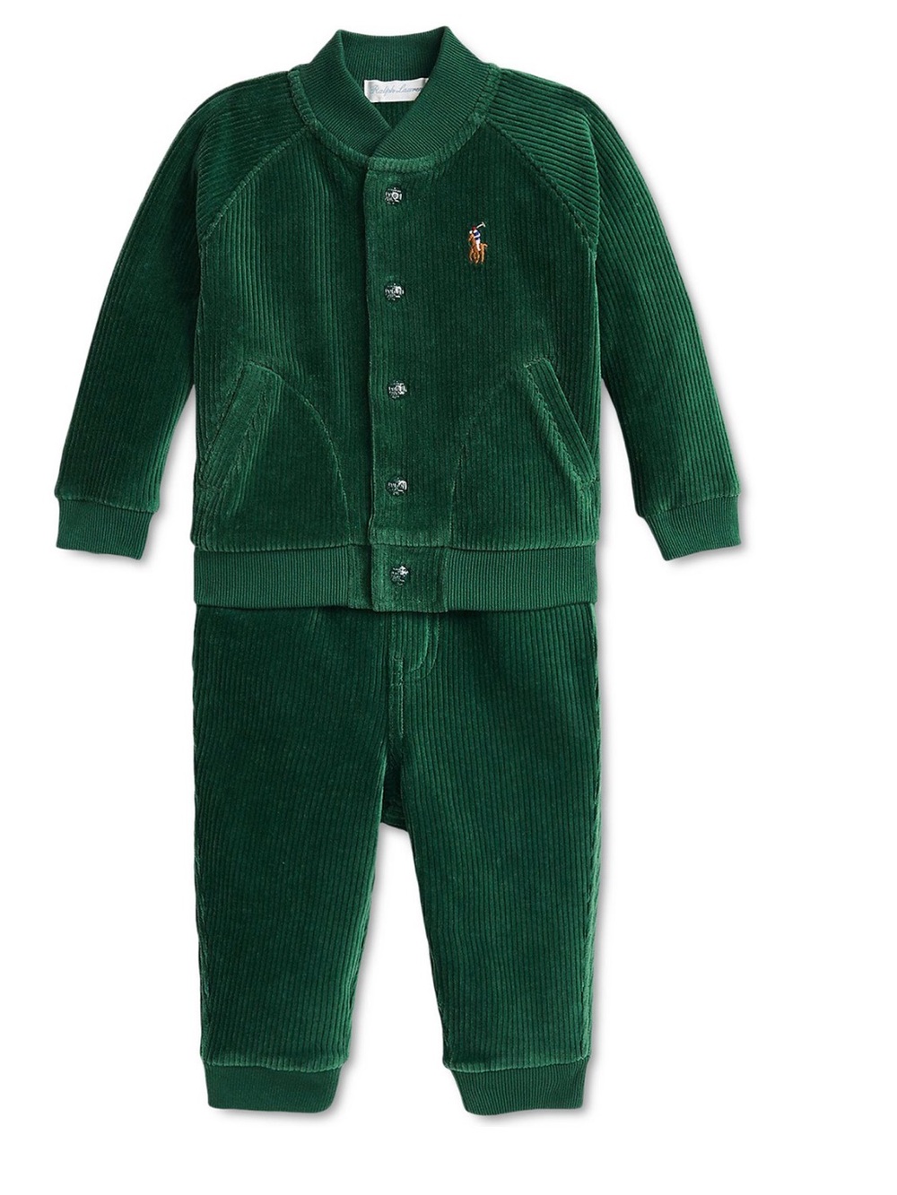 Polo by Ralph Lauren Green Corduroy Kids Matching Set